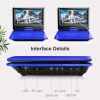 DBPOWER 11.5" Portable DVD Player, 5-Hour Built-in Rechargeable Battery, with 9" Swivel Screen, Support CD/DVD/SD Card/USB, with Remote control, 1.8M