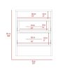 Rowley 2-Drawer 1-Shelf Rectangle Nightstand White and Light Oak