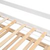 Twin Wooden Daybed with trundle, Twin House-Shaped Headboard bed with Guardrails,White
