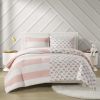Sammie Cotton Cabana Stripe Reversible Comforter Set with Rainbow Reverse