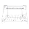 Heavy Duty Twin-Over-Full Metal Bunk Bed, Easy Assembly with Enhanced Upper-Level Guardrail, White