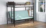 Twin over Full Metal Bunk Bed, Multi-Function
