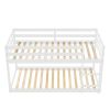Twin over Twin Floor Bunk Bed, White(Old Sku:W50430320)