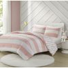 Sammie Cotton Cabana Stripe Reversible Comforter Set with Rainbow Reverse