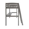 Yes4Wood Everest Grey High Loft Bed with Desk and Storage; Space Saver Twin Size Kids Loft Bed with Stairs for Toddlers Assembled in Sturdy Elliotis P