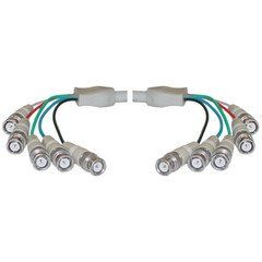 BNC x 5 Male to BNC x 5 Male Cable, Double-Shielded, 10 foot