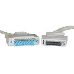 Parallel Cable, DB25 Male to HPCentronics 36 (HPCN36) Male, 18 Twisted Pairs, A/C Type, 6 foot