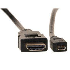 Micro HDMI Cable, High Speed with Ethernet, HDMI Male to Micro HDMI Male (Type D), 10 foot
