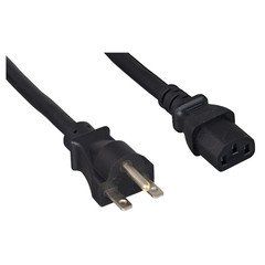 Black NEMA 6-15P TO IEC-60320-C13, 14/3, 15 Amp, UL Listed, SJT, 15 foot