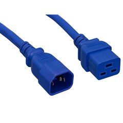 Power Cord, C14 to C19, 14 AWG,15 Amp, Blue, 6 foot