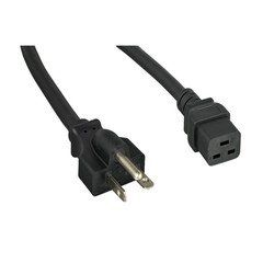 Black NEMA 6-20P TO IEC-60320-C19, 12/3, 20 Amp, UL Listed, SJT, 6 foot