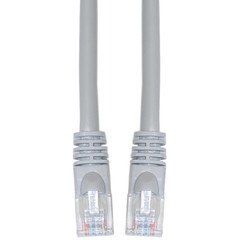 Cat5e Gray Copper Ethernet Crossover Cable, Snagless/Molded Boot, 100 foot
