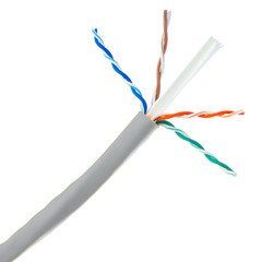 Bulk Cat6 Gray Ethernet Cable, Stranded, UTP (Unshielded Twisted Pair), Pullbox, 1000 foot