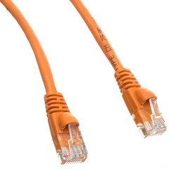 Cat6 Orange Copper Ethernet Patch Cable, Snagless/Molded Boot, POE Compliant, 5 foot