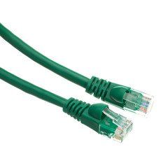 Cat6 Green Copper Ethernet Patch Cable, Snagless/Molded Boot, POE Compliant, 100 foot