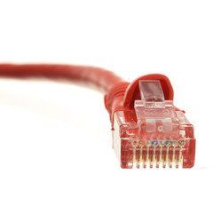 Cat6 Red Copper Ethernet Patch Cable, Snagless/Molded Boot, POE Compliant, 5 foot