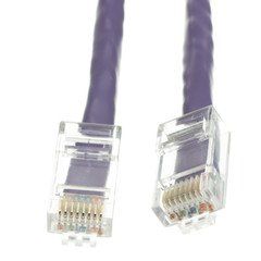 Cat6 Purple Copper Ethernet Patch Cable, Bootless, POE Compliant, 14 Foot