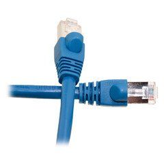 Shielded Cat6 Blue Ethernet Patch Cable, 24 AWG Stranded Copper, POE Compliant, Snagless/Molded Boot, 100 foot
