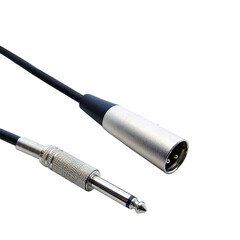 XLR Male to 1/4 Inch Mono Male Audio Cable, 100 foot