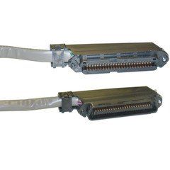 Cat 3 Telco Trunk Cable, Centronics 50 (CN50) Male to Centronics 50 (CN50) Female, 25 Twisted Pairs, 90 degree orientation, 10 foot