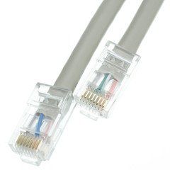 Plenum Cat6 Gray Ethernet Patch Cable, CMP, 23AWG, Bootless, 10 foot