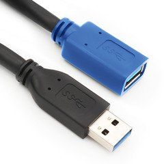 USB 3.0 Active Extension Cable, Type A Male / Type A Female, CMR, 35 Feet, Black