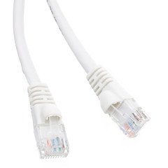 Cat6a White Copper Ethernet Patch Cable, 10 Gigabit, Snagless/Molded Boot, POE Compliant, 500 MHz, 10 foot