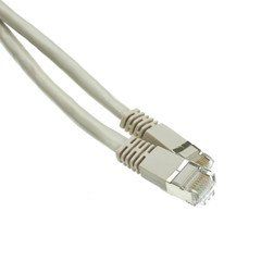 Shielded Cat6a Gray Copper Ethernet Patch Cable, 10 Gigabit, Snagless/Molded Boot, POE Compliant, 500 MHz, 10 foot