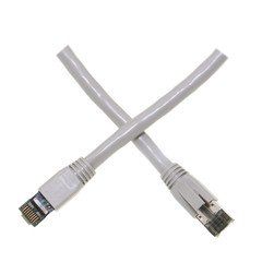 Cat8 Gray S/FTP Ethernet Patch Cable, Molded Boot, 40Gbps - 2000MHz, 4-Pair 24AWG Copper, RJ45 Male, 7 foot
