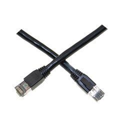 Cat8 Black S/FTP Ethernet Patch Cable, Molded Boot, 40Gbps - 2000MHz, 4-Pair 24AWG Copper, RJ45 Male, 5 foot