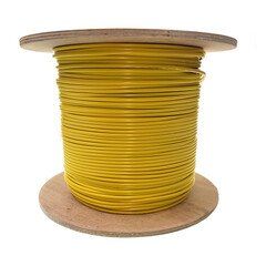 Plenum 2 Strand Indoor Distribution Fiber Optic Cable, OS2 9/125 Singlemode, Corning, Yellow, Spool, 1000 foot