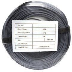 Security/Alarm Wire, Gray, 22/2 (22AWG 2 Conductor), Solid, CMR / In-wall rated, Coil Pack, 500 foot