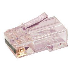 Simply45 ProSeries Cat6a Pass Through RJ45 Crimp Connectors, Red Tint, Hi/Lo Stagger, Cap45Ã¢Â„Â¢, Jar 100 pieces