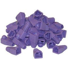 RJ45 Strain Relief Boots, Purple, 50 Pieces Per Bag