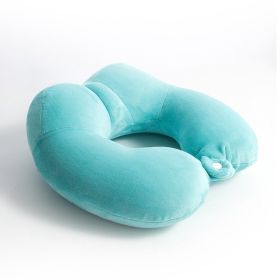 U-shape Pillow Pp Cotton Memory Foam (Option: Lake Blue Memory Foam-U Pillow)