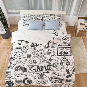 3D Digital Printing Home Textile Four Piece Set Three Piece Set Bedding Game Controller Series Polyester Duvet Cover Set (Option: YOUXIBAI US T)