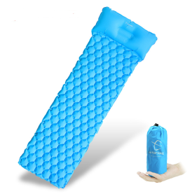 Outdoor Camping Inflatable Honeycomb Mattress Tent Sleeping Mat (Option: Blue)