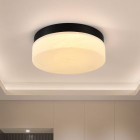 12 Inch LED Ceiling Light, 24W Flush Mount Ceiling Light,Round Low Profile Ceiling Lights For Bedroom, Living Room, Dining Room Black (Option: Black)