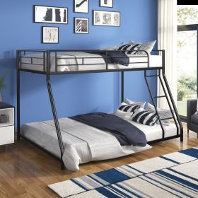 Metal Twin over Full Bunk Bed/ Heavy-duty Sturdy Metal/ Noise Reduced/ Safety Guardrail/ CPC Certified/ No Box Spring Needed (Color: as Pic)
