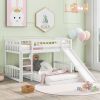Twin Over Twin Bunk Bed with Slide and Ladder