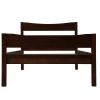 Twin Size Wood Platform Bed with Headboard and Wooden Slat Support