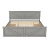 King Size Wooden Platform Bed with Four Storage Drawers and Support Legs