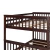 Full-Over-Full Bunk Bed with Ladders and Two Storage Drawers