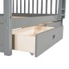 Full-Over-Full Bunk Bed with Ladders and Two Storage Drawers