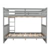 Full-Over-Full Bunk Bed with Ladders and Two Storage Drawers