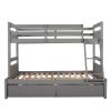 Twin over Full Bunk Bed with Storage
