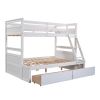 Twin over Full Bunk Bed with Storage