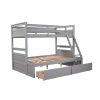 Twin over Full Bunk Bed with Storage