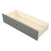 Wood platform bed with two drawers,