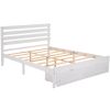Queen Size Platform Bed with Drawers, Gray